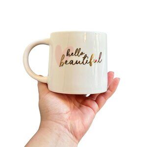 Hello Beautiful Mug, Threshold Coffee Mug Beautiful Porcelain Motivation Tea Mug